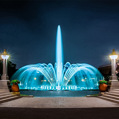 CITY DE NOCHE + FUENTES DE AGUA PRIVADO